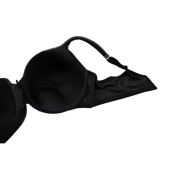 Lane Bryant Cacique T-Shirt Bra 46C Gray Lace Trim Lightly Lined Full Coverage - Picture 12 of 12